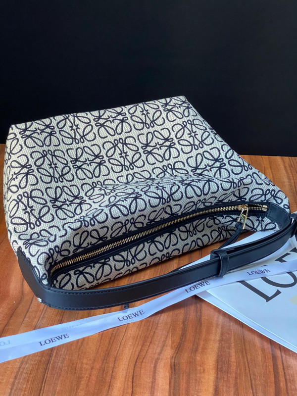 LOEWE Cubi bag in Anagram jacquard and calfskin