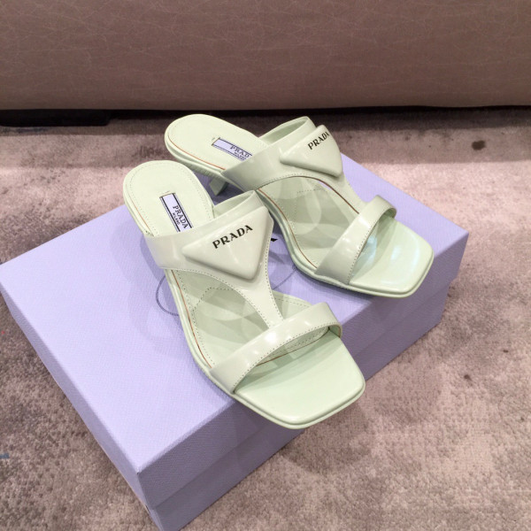 Pra*a brushed leather high-heeled thong sandals