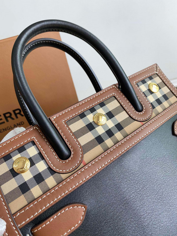 B**rry mini vintage check two-handle title bag