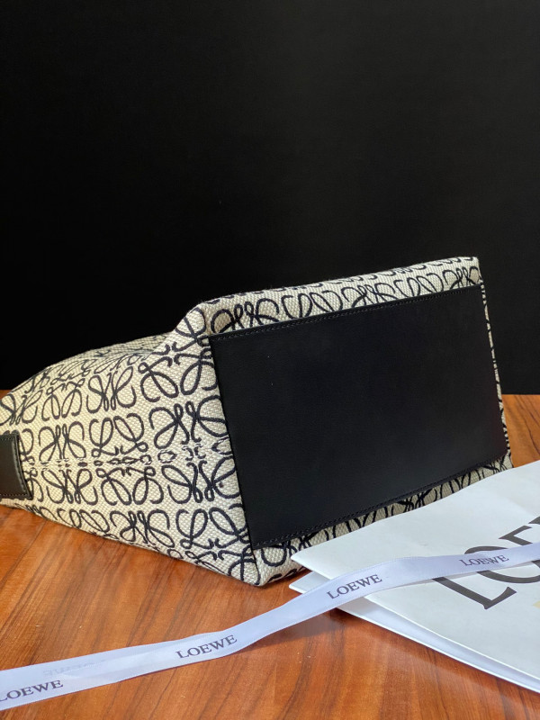 LOEWE Cubi bag in Anagram jacquard and calfskin