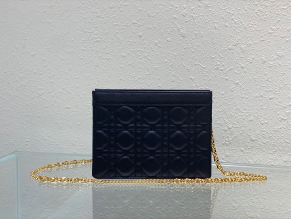 D*or caro zipped pouch with chain