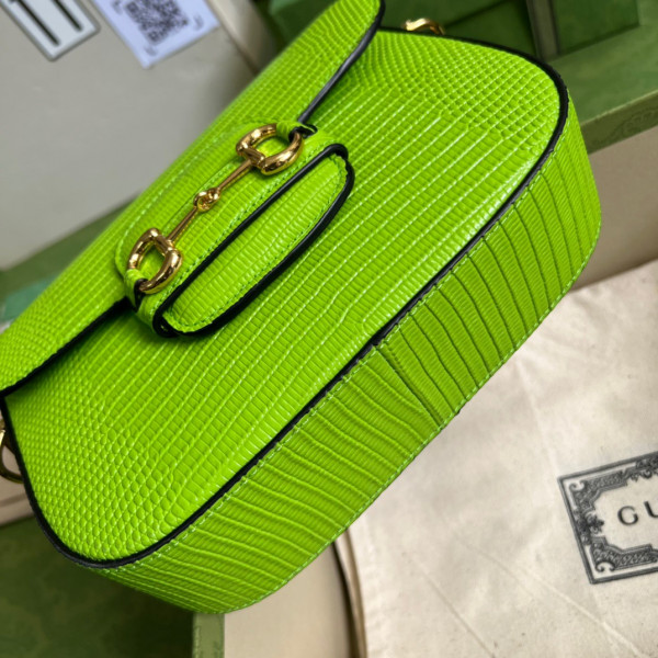 G*u*i horsebit 1955 lizard mini bag