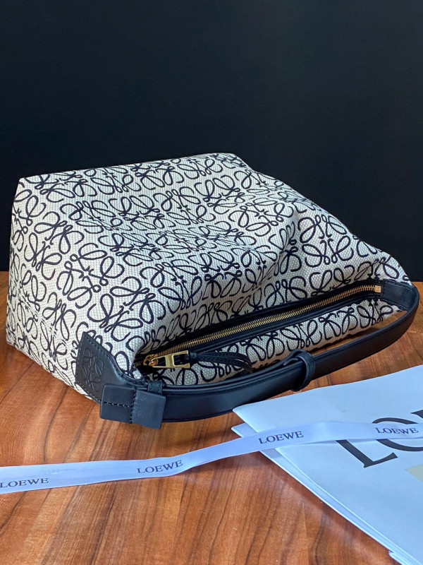 LOEWE Cubi bag in Anagram jacquard and calfskin