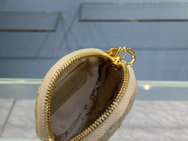 D*or detachable D*or caro round coin purse