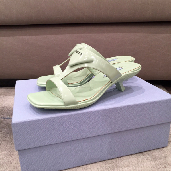 Pra*a brushed leather high-heeled thong sandals