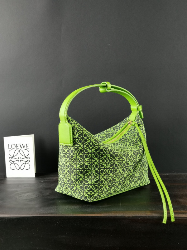 LOEWE small Cubi bag in Anagram jacquard and calfskin