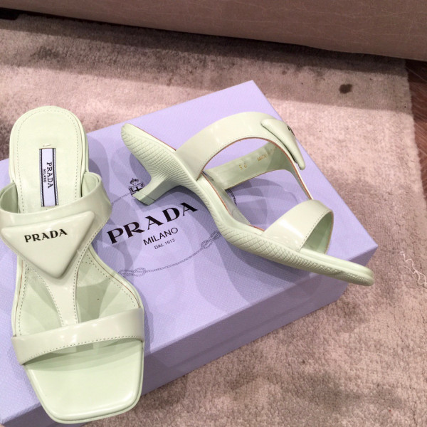 Pra*a brushed leather high-heeled thong sandals