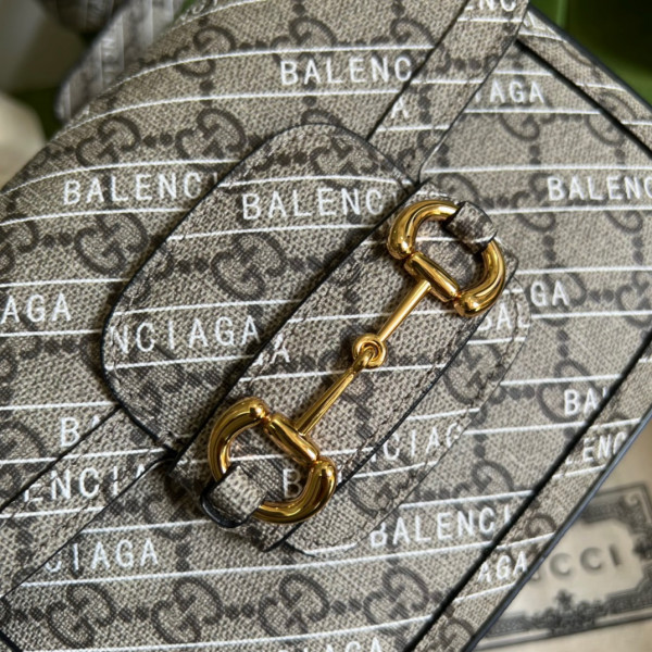 g*u*i x Ba*len*cia*ga horsebit 1955 mini bag