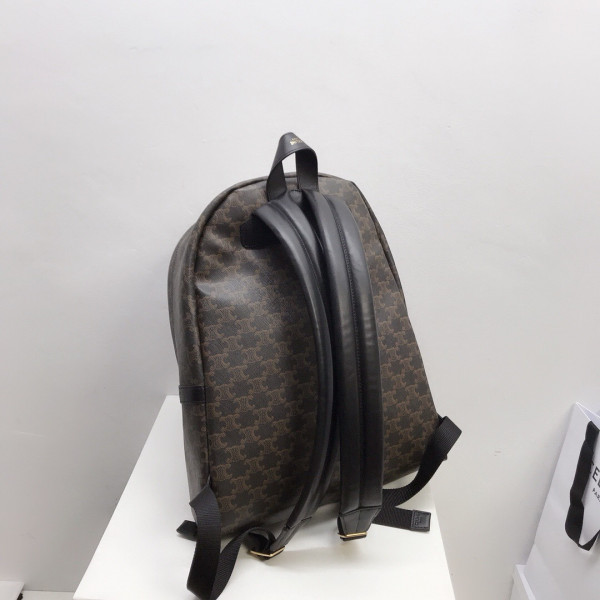 Ce**e medium backpack in triomphe canvas and calfskin