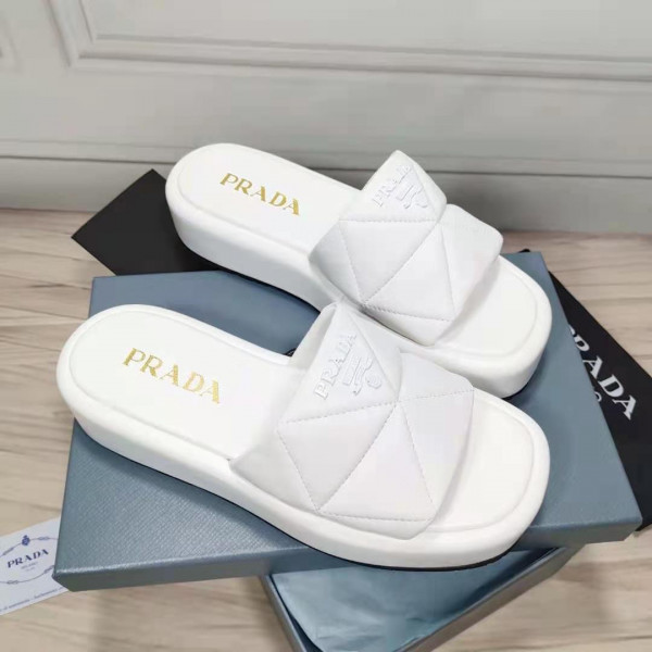 Pra*a nappa leather slides