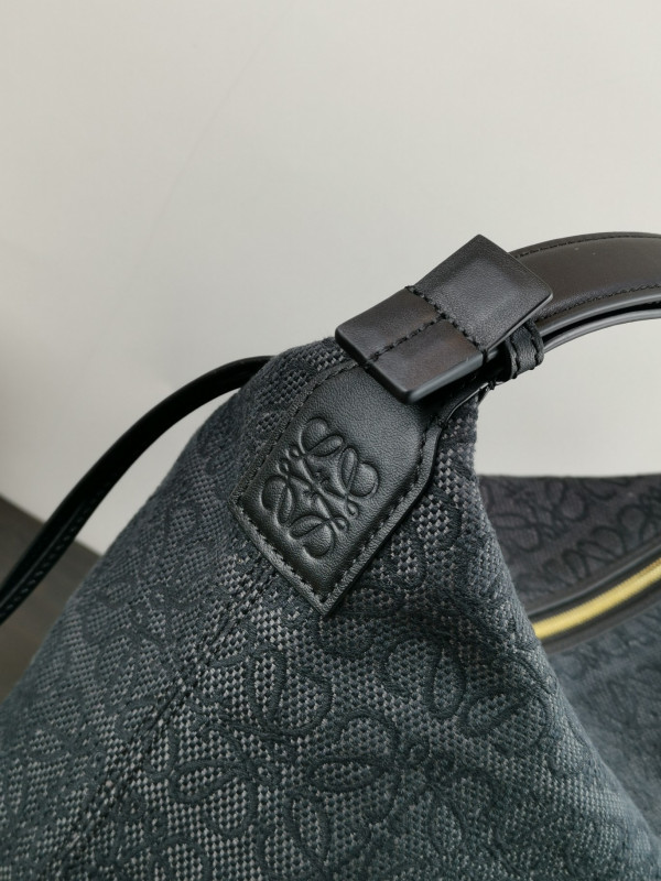 LOEWE Cubi bag in Anagram jacquard and calfskin