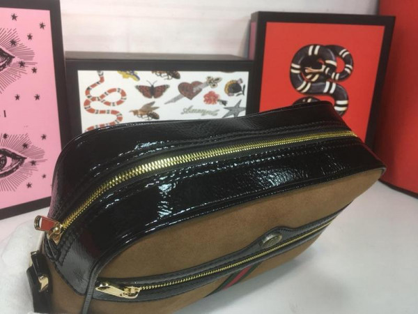 G*u*i ophidia suede small shoulder bag