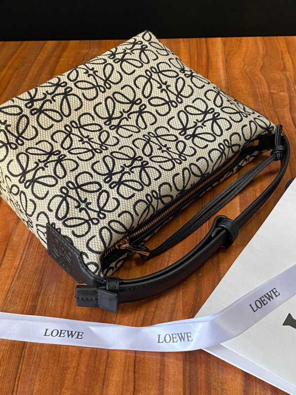 LOEWE small Cubi bag in Anagram jacquard and calfskin