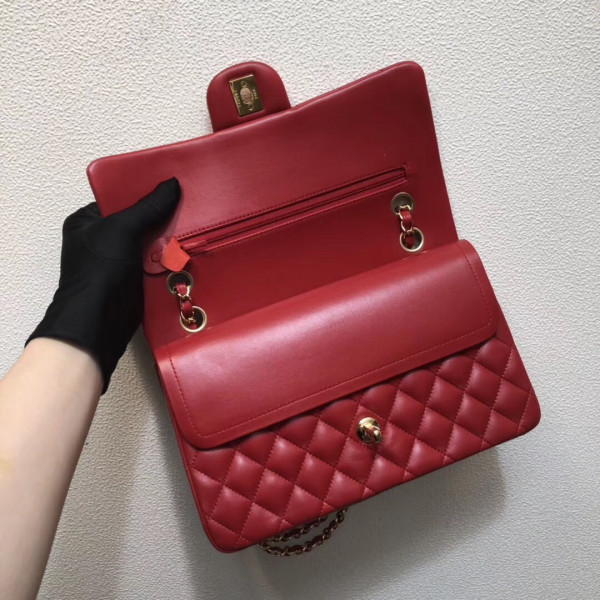 CL FLAP BAG LAMBSKIN