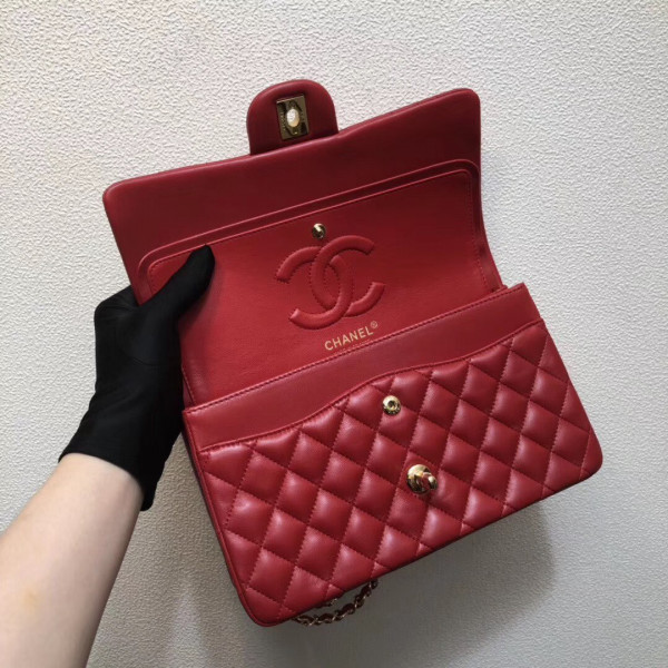 CL FLAP BAG LAMBSKIN