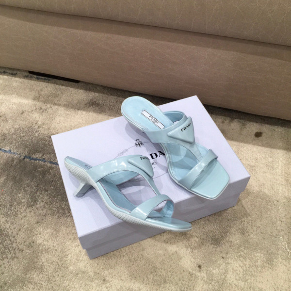 Pra*a brushed leather high-heeled thong sandals