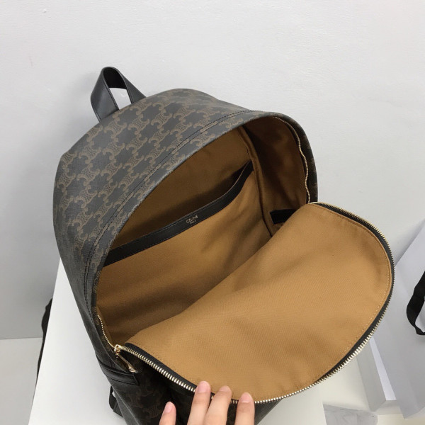 Ce**e medium backpack in triomphe canvas and calfskin