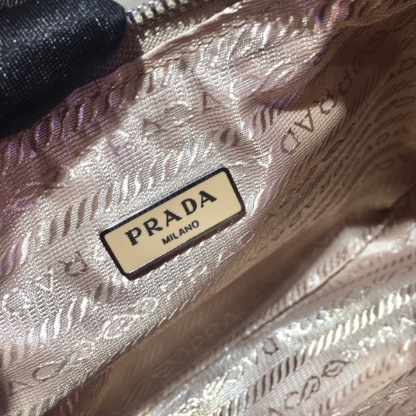 Pra*a nylon and saffiano leather mini bag