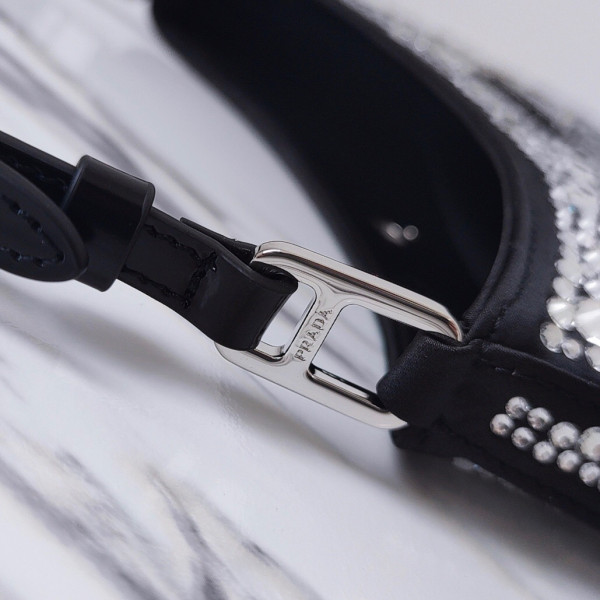 Pra*a cleo satin bag with appliqués