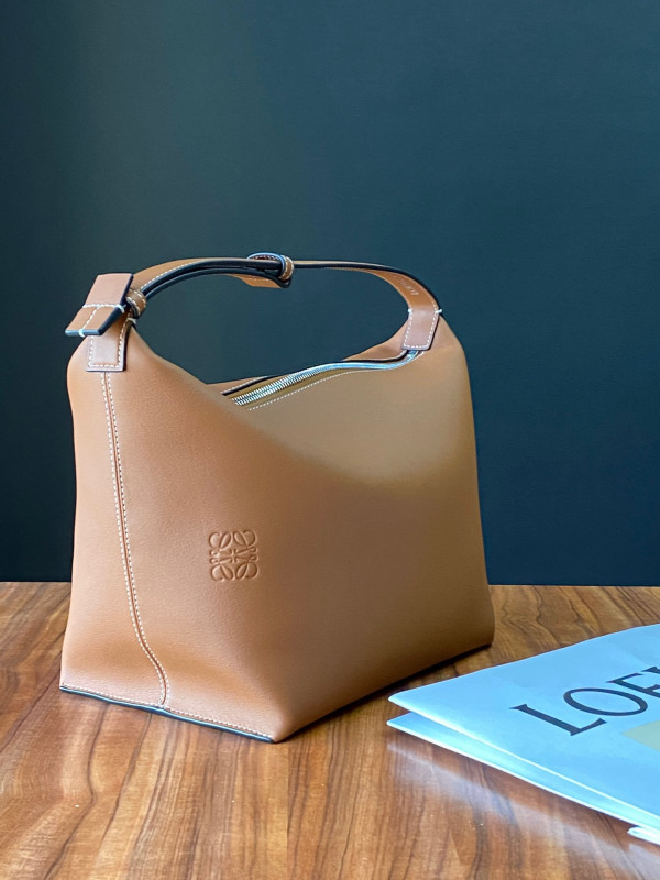 LOEWE Cubi bag in Anagram jacquard and calfskin