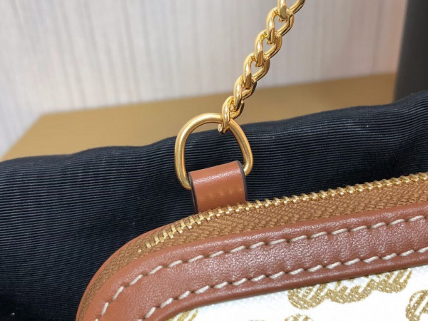 Ce**e clutch on chain in triomphe canvas