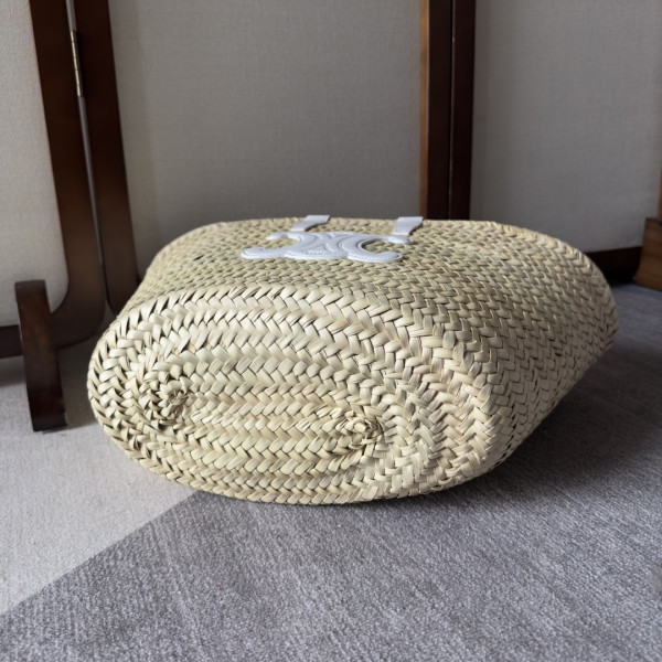 Ce**e triomphe Ce**e classic panier in palm leaves and calfskin