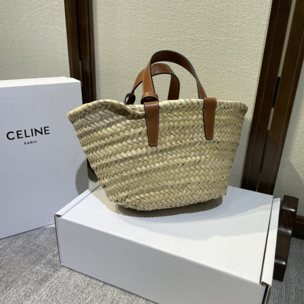 Ce**e triomphe Ce**e classic panier in palm leaves and calfskin