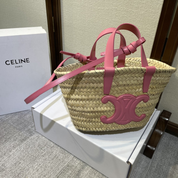 Ce**e triomphe Ce**e classic panier in palm leaves and calfskin