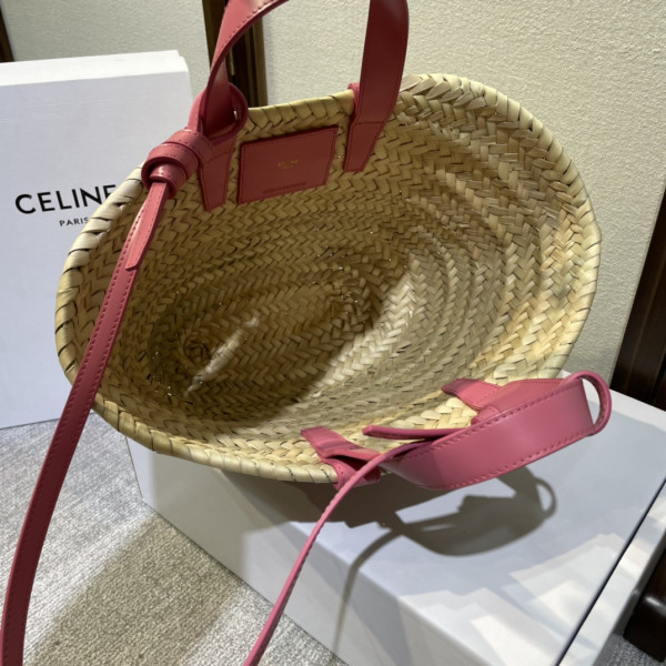 Ce**e triomphe Ce**e classic panier in palm leaves and calfskin