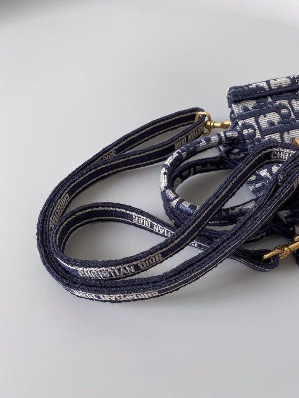 mini D*or book tote phone bag