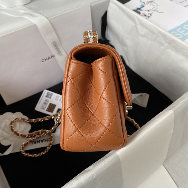 CL FLAP BAG WITH TOP HANDLE-21CM