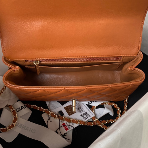 CL FLAP BAG WITH TOP HANDLE-21CM