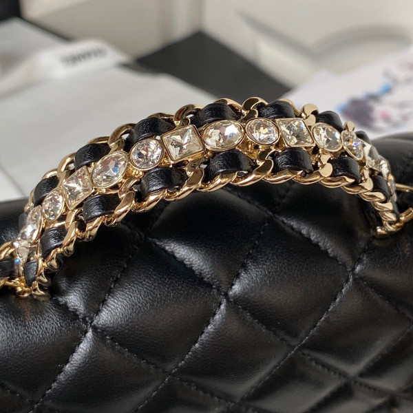 CL FLAP BAG WITH TOP HANDLE-21CM