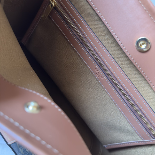 Ce**e small cabas in triomphe canvas-26.5*23*12cm