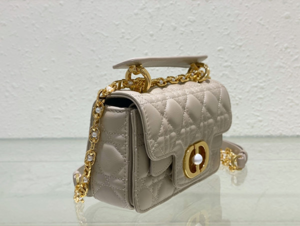 mini D*or jolie top handle bag-19 x 12 x 6 cm