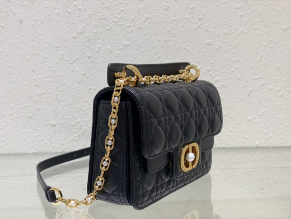small D*or jolie top handle bag-22 x 14 x 8 cm
