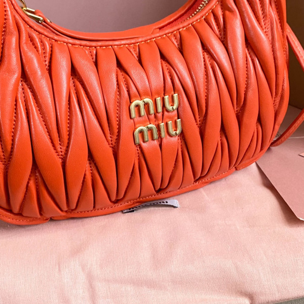 MIUMIU Wander matelassé nappa leather hobo bag