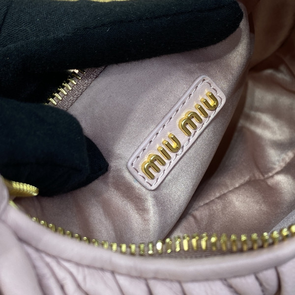 MIUMIU Wander matelassé nappa leather hobo bag