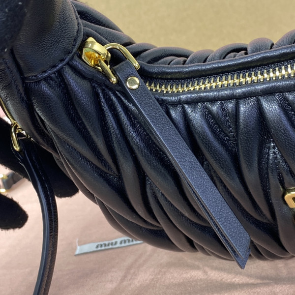 MIUMIU Wander matelassé nappa leather hobo bag