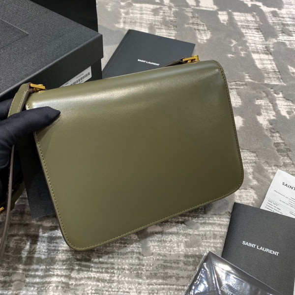 YSL LOULOU CARRE SATCHEL IN SMOOTH LEATHER